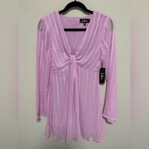 NWT Lulu's Pink Long Sleeve Dress size XS